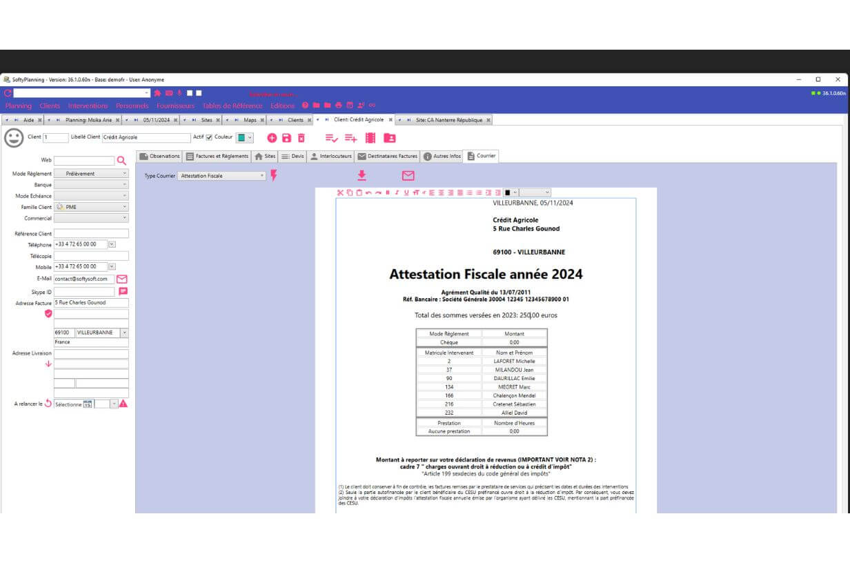 Attestations Fiscales